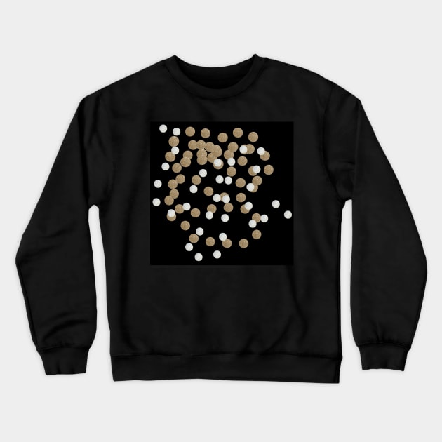 Preppy chic Minimalist geometric black gold confetti Crewneck Sweatshirt by Tina